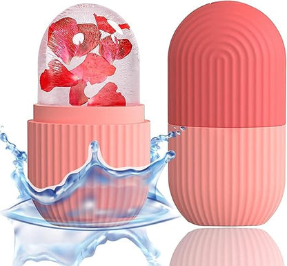 Reusable Ice Roller for Face – Instant Cooling Facial Massager for Skin Glow, De-Puffing & Pore Tightening (Ice Face Roller Tool)