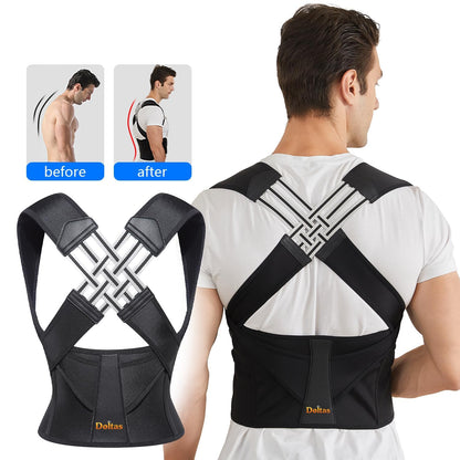 PosturePro™ Adjustable Posture Corrector Belt for Men & Women | Back, Neck & Shoulder Support