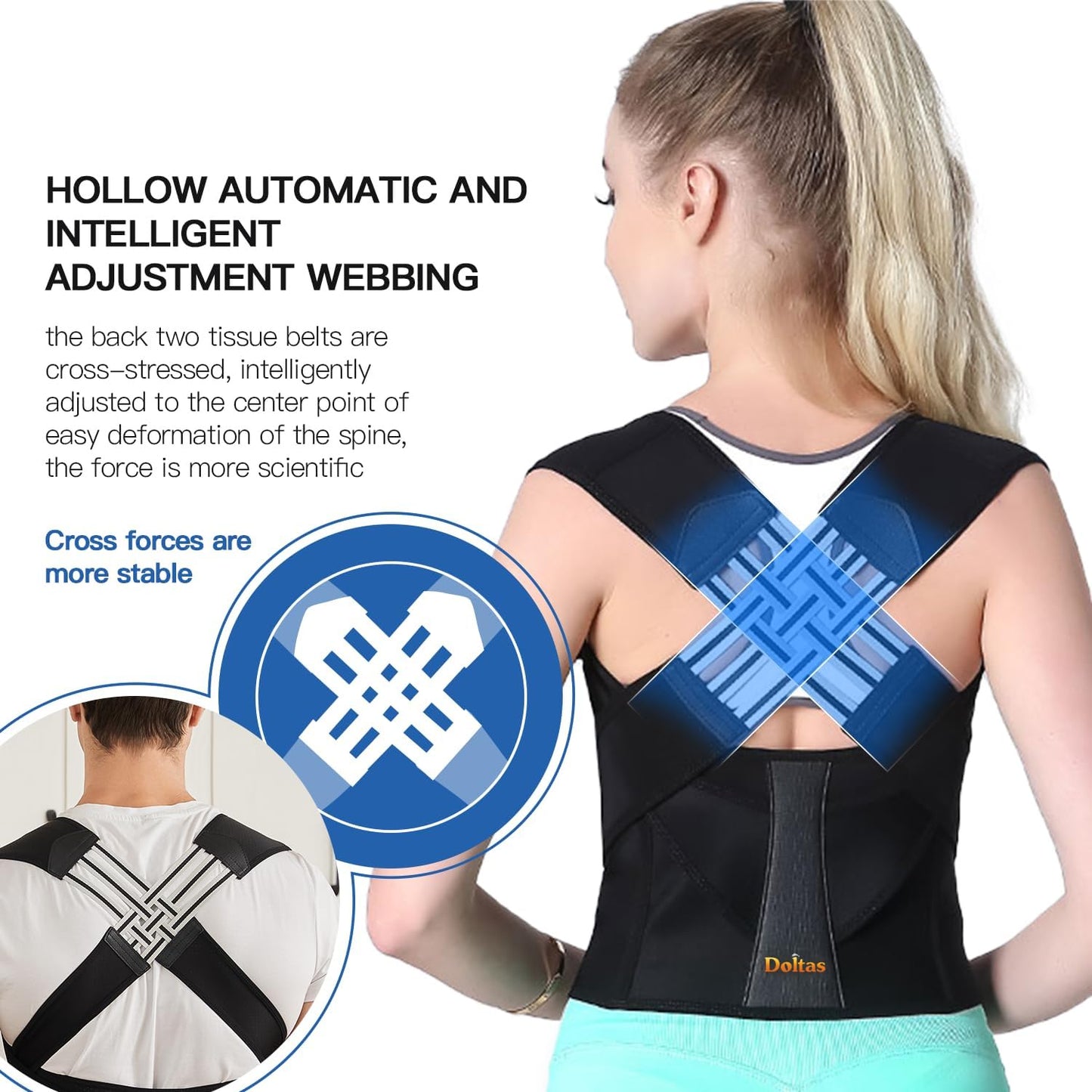 PosturePro™ Adjustable Posture Corrector Belt for Men & Women | Back, Neck & Shoulder Support