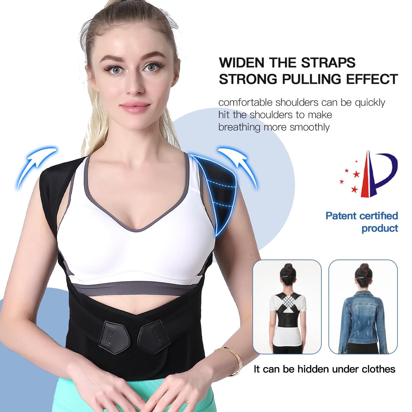 PosturePro™ Adjustable Posture Corrector Belt for Men & Women | Back, Neck & Shoulder Support