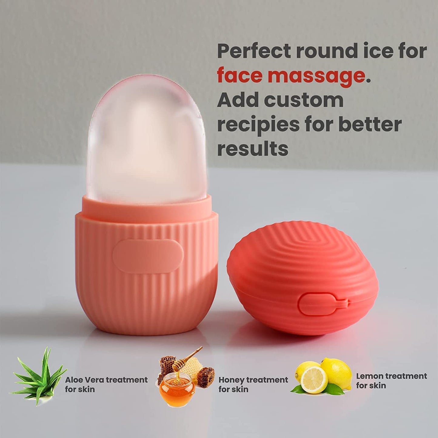 Reusable Ice Roller for Face – Instant Cooling Facial Massager for Skin Glow, De-Puffing & Pore Tightening (Ice Face Roller Tool)